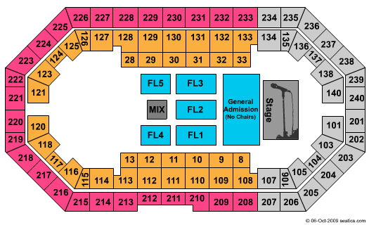 Broadbent Arena Seating Chart